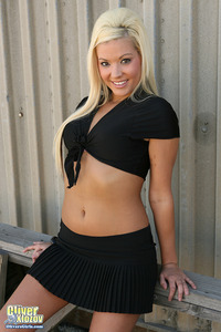 Adorable Blonde Babe Izzy Hot In Black 07
