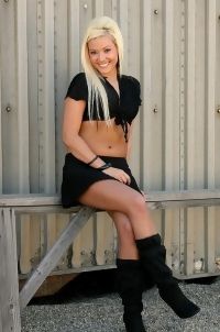 Adorable Blonde Babe Izzy Hot In Black
