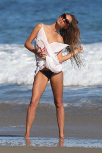 Charlie Riina Is Totally Wet On The Beach 02