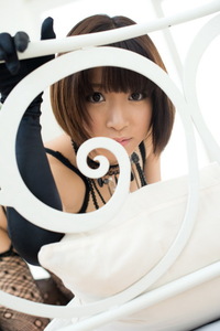 Mayu Kamiya Posing In Sexy Black Lingerie 06