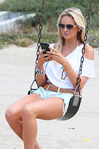 Stephanie Pratt In Tiny White Bikini